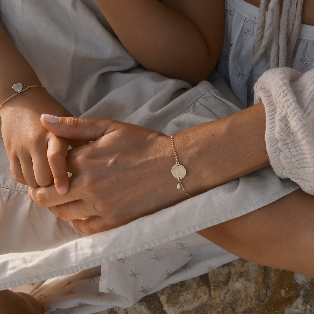 Armband rond barok parel - Afbeelding 2