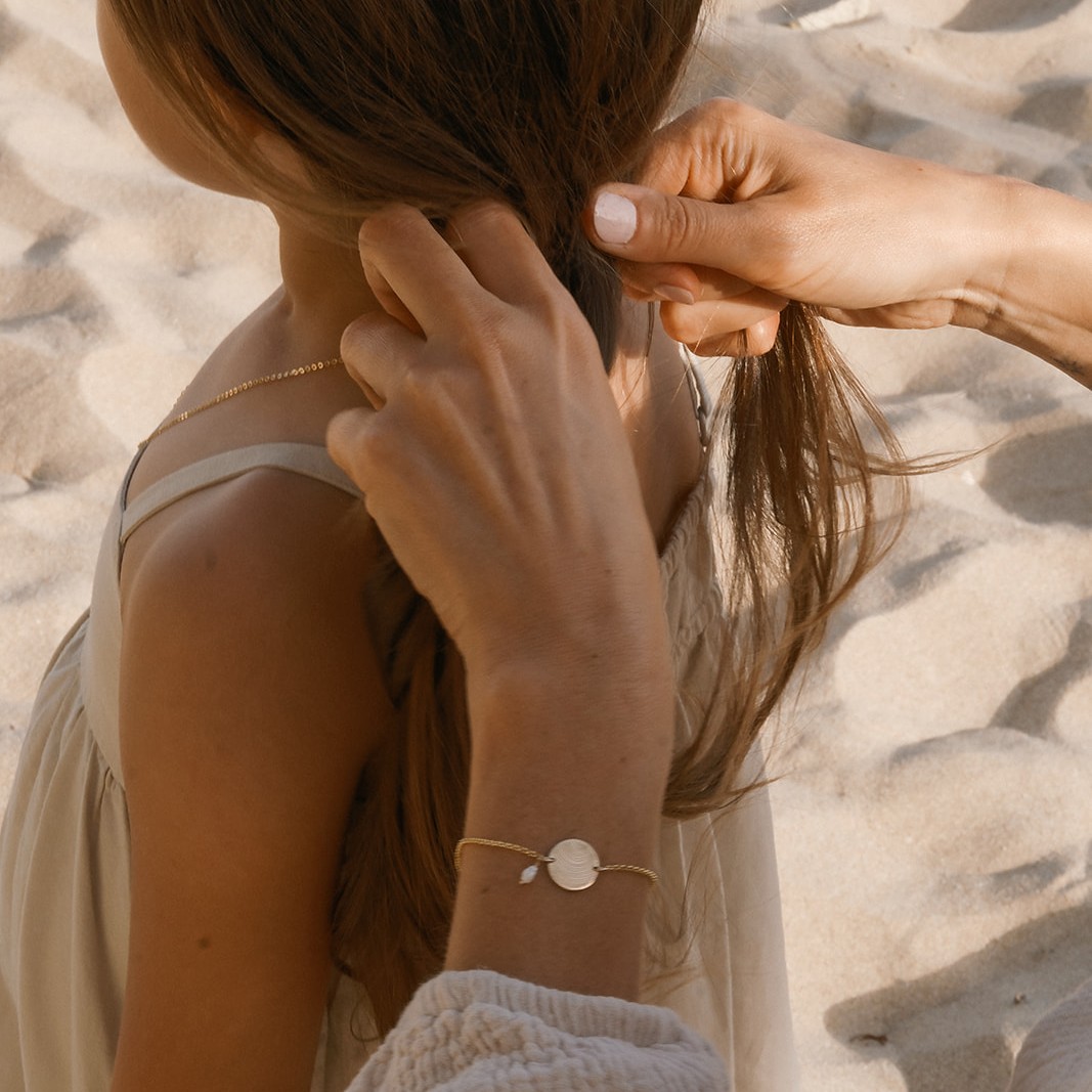 Armband rond barok parel - Afbeelding 3