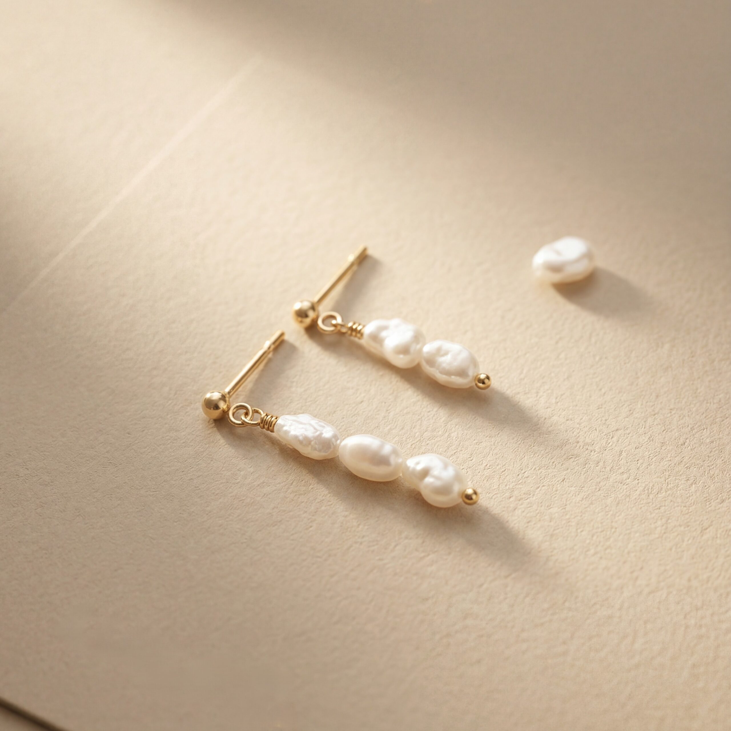 Barok parel studs - Afbeelding 2