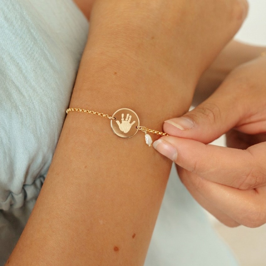 Armband rond barok parel - Afbeelding 5